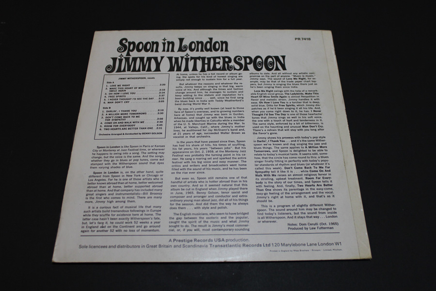 Jimmy Witherspoon Spoon In LondonJimmy Witherspoon Spoon In London4