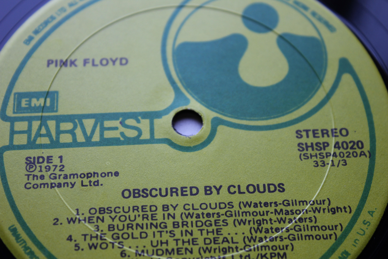 Pink Floyd Obscured By Clouds 1st UK Press Mint Vinyl/Audio