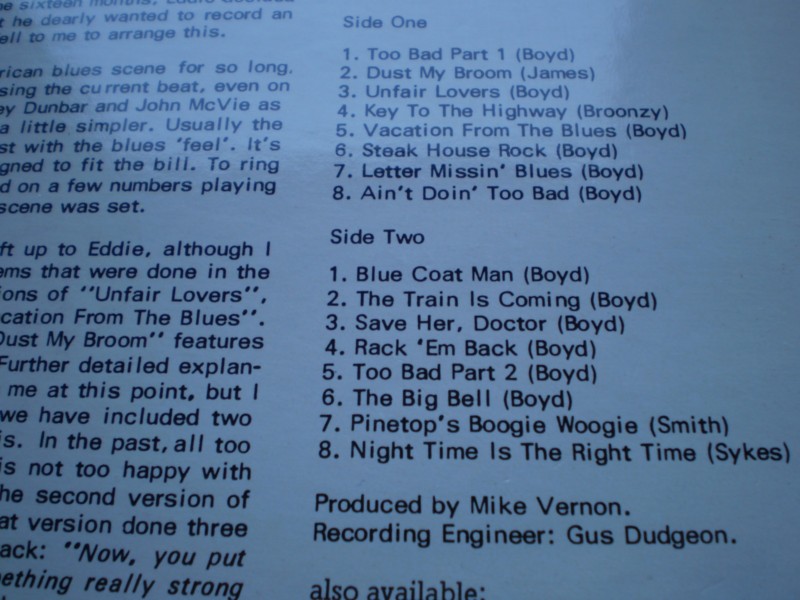 Eddie Boyd And His Blues Band (Featuring Peter Green)