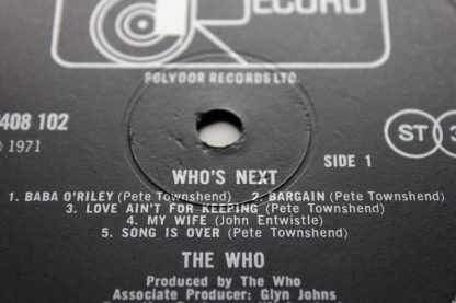 英LP Who Whos Next 2408102 TRACK /00260 The Who – Who's Next – Vinyl (LP, Album), 1971 [r2963932