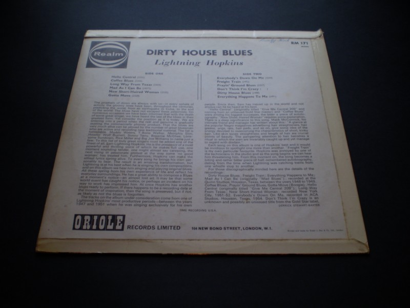 Lightnin Hopkins Dirty House Blues Mootzproductions