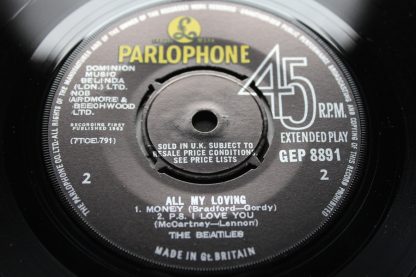 Beatles All My Loving EP 1st UK Press GEP 8891 Parlophone Mint