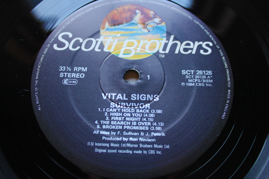 Survivor Vital Signs 1st UK Pressing A1B1 Mint Archive