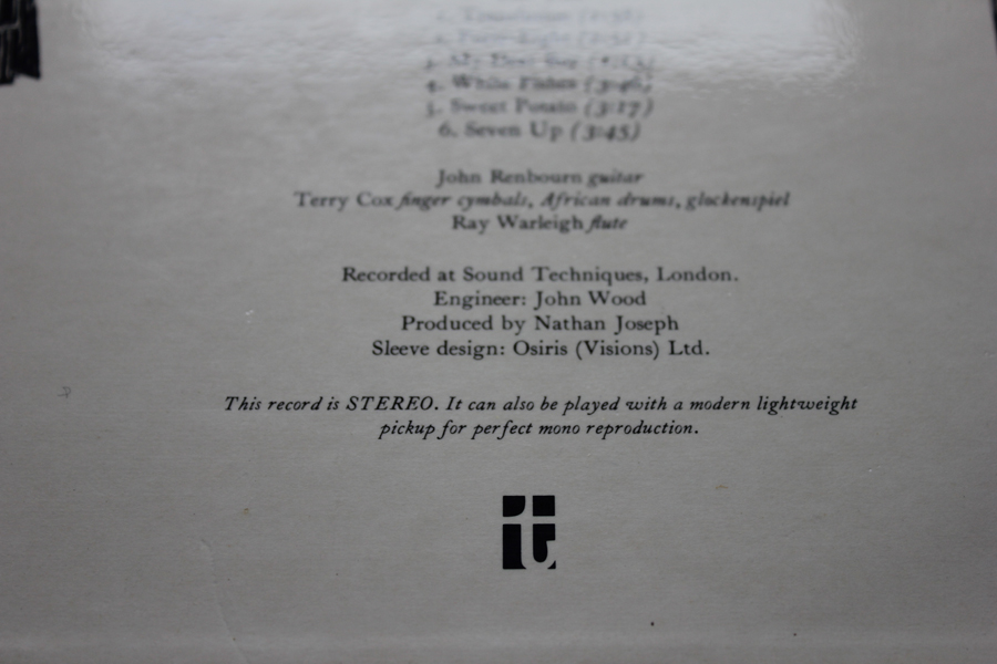 John Renbourn Sir John A Lot 1st UK Press Transatlantic Mint Audio