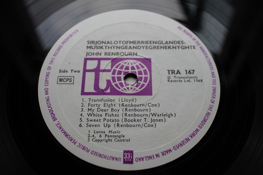 John Renbourn Sir John A Lot 1st UK Press Transatlantic Mint Audio